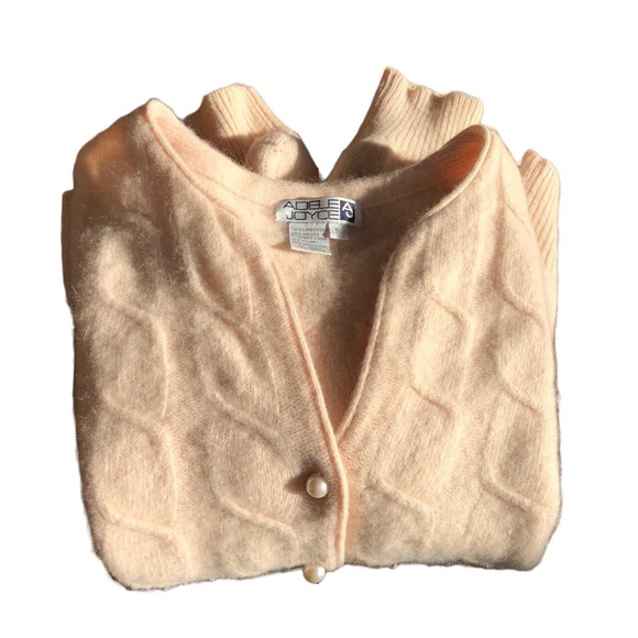 Vintage 70s fur and wool knit cardigan - Picture 4 of 4